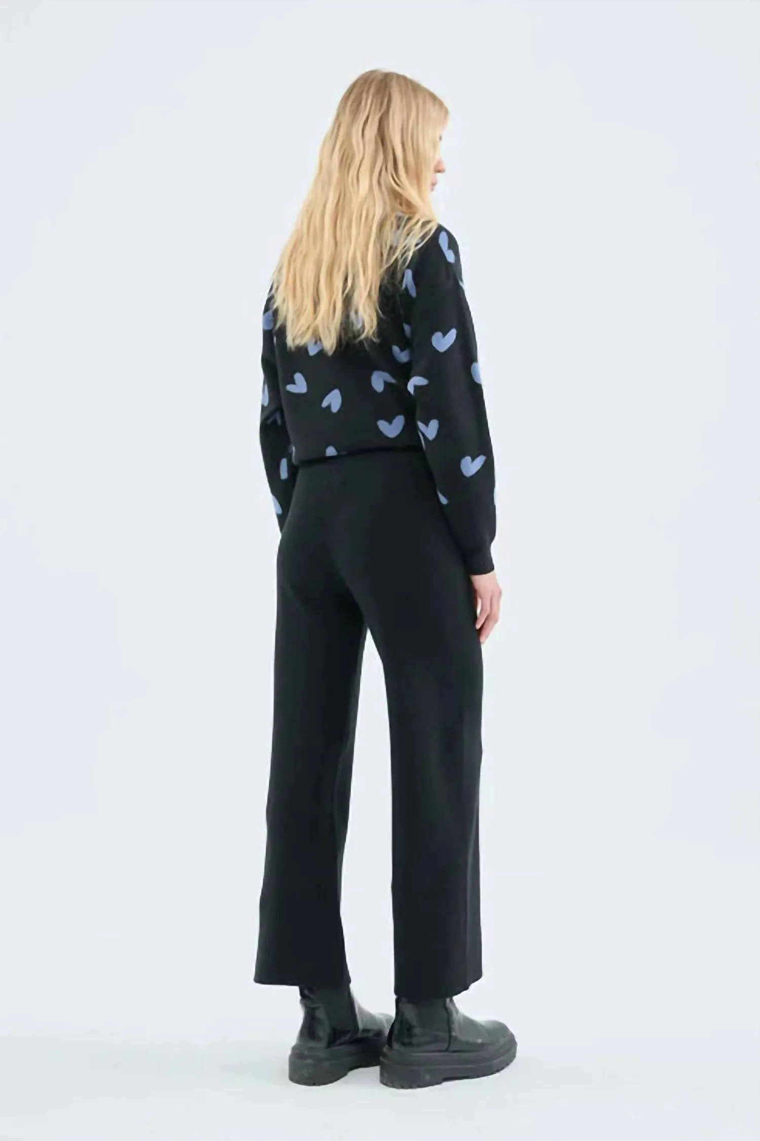 Straight Leg Pants In Black