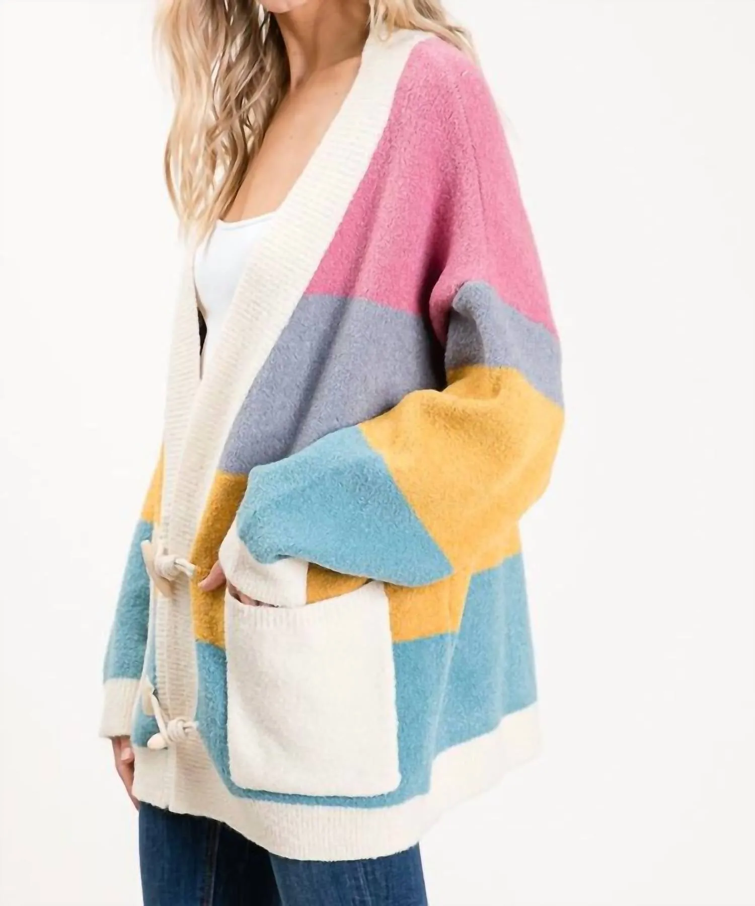 Stripe It While It's Hot Sweater In Multi