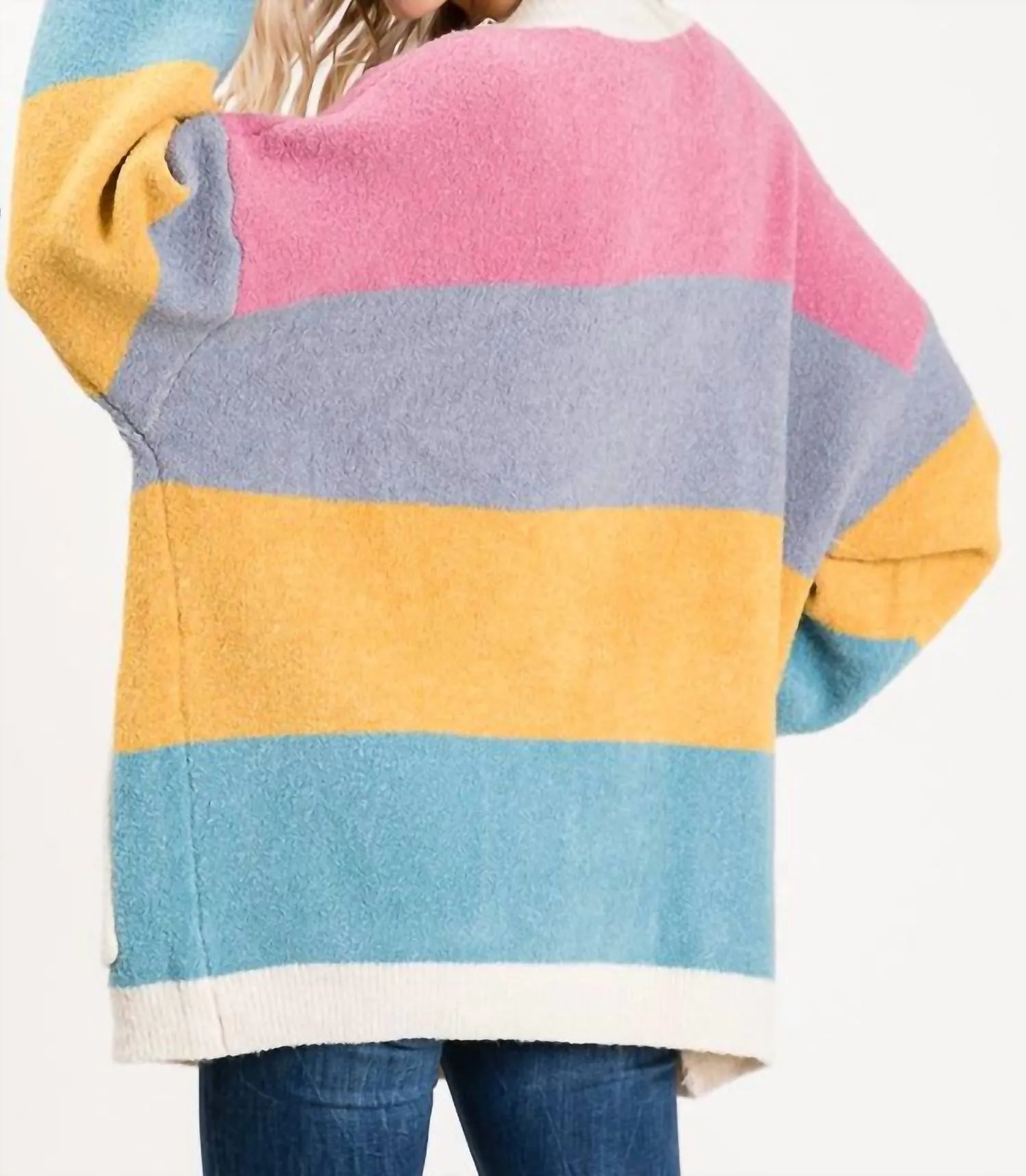 Stripe It While It's Hot Sweater In Multi