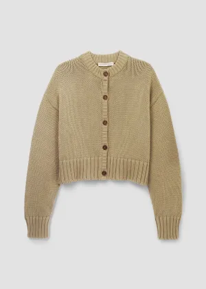 Sugi Organic Cotton Cardigan in Taupe