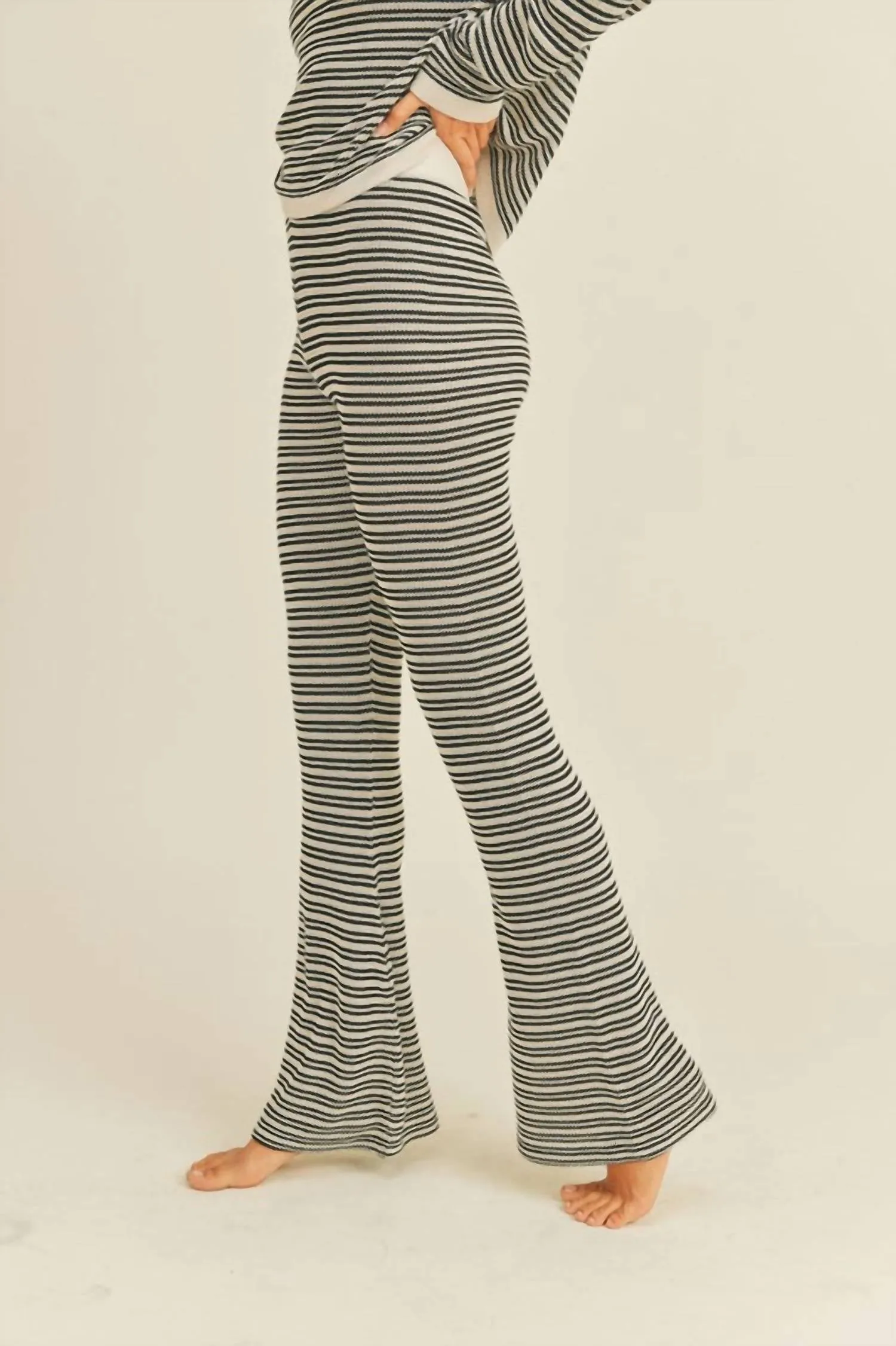 Sweater Knitted Pants In Black/white