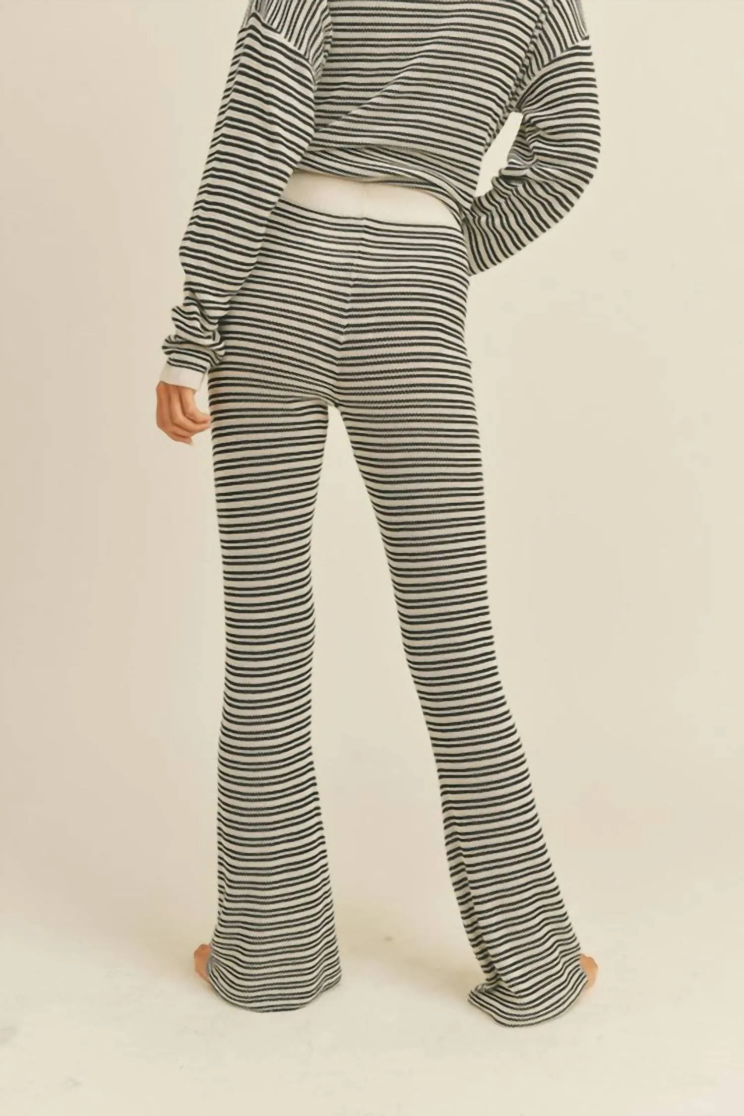 Sweater Knitted Pants In Black/white