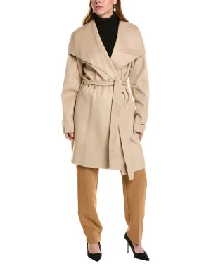Tahari Ella Wool-Blend Wrap Coat