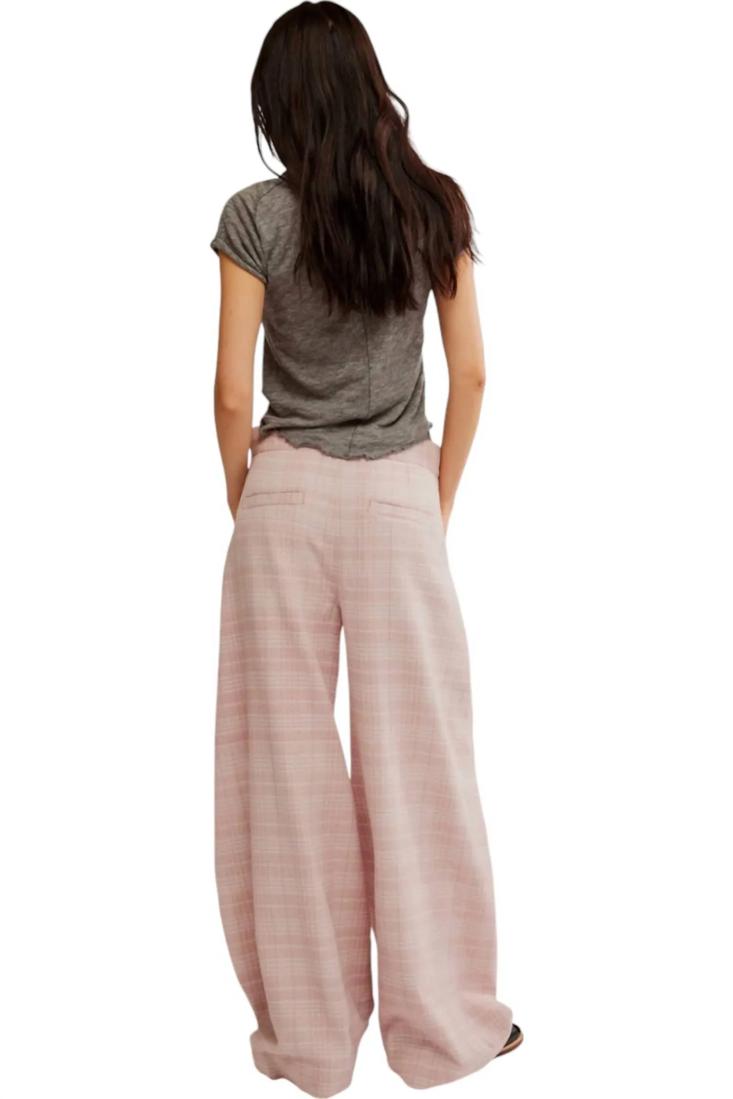 Tegan Barrel Trousers In Pale Mauve
