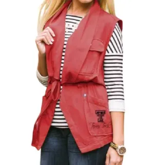 Texas Tech University Logo Drawstring Vest In Red