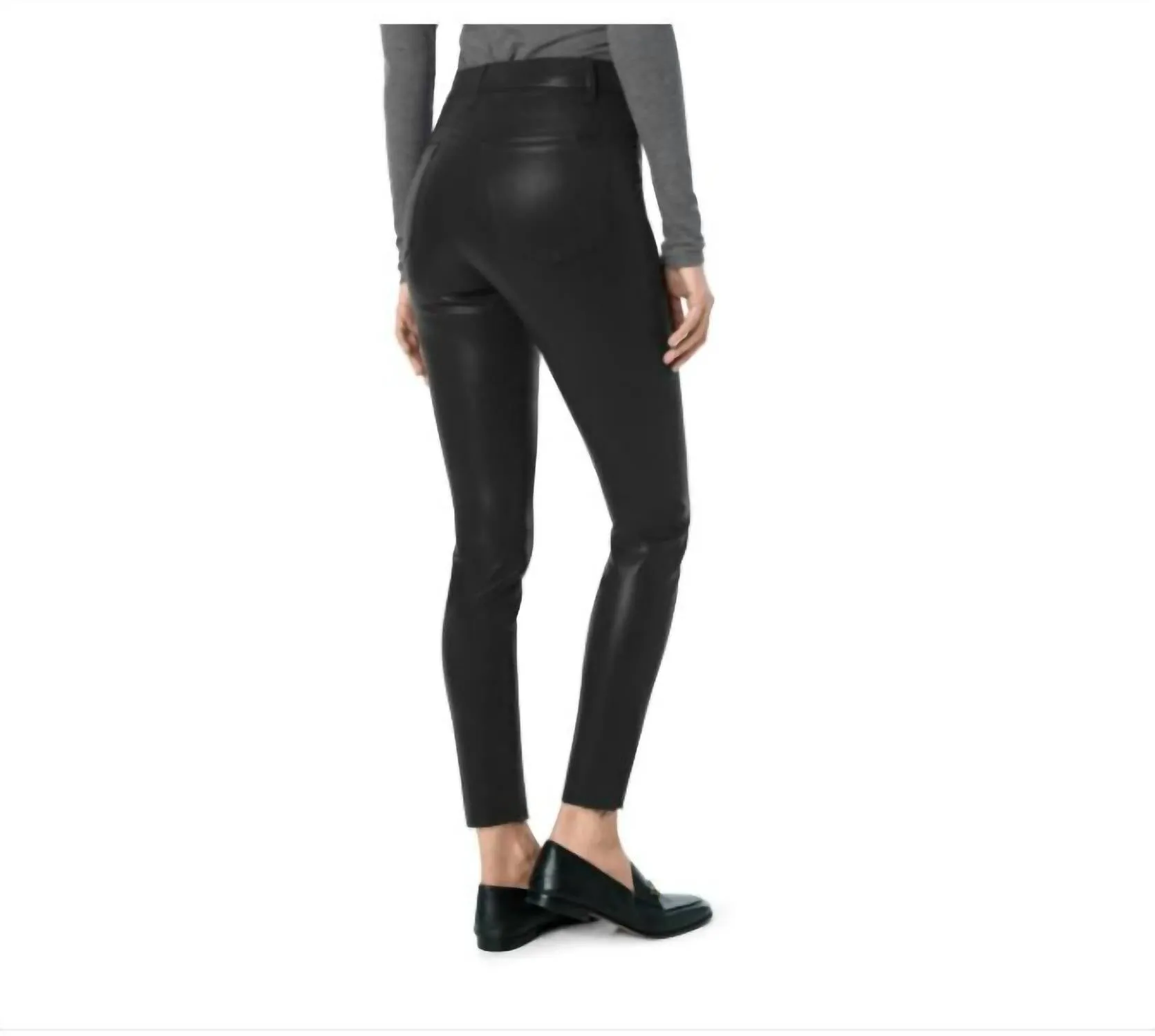 The Charlie Coated High-Rise Skinny Jeans In Black