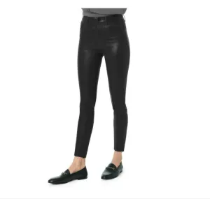 The Charlie Coated High-Rise Skinny Jeans In Black