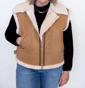 The Montana Suede Vest In Brown