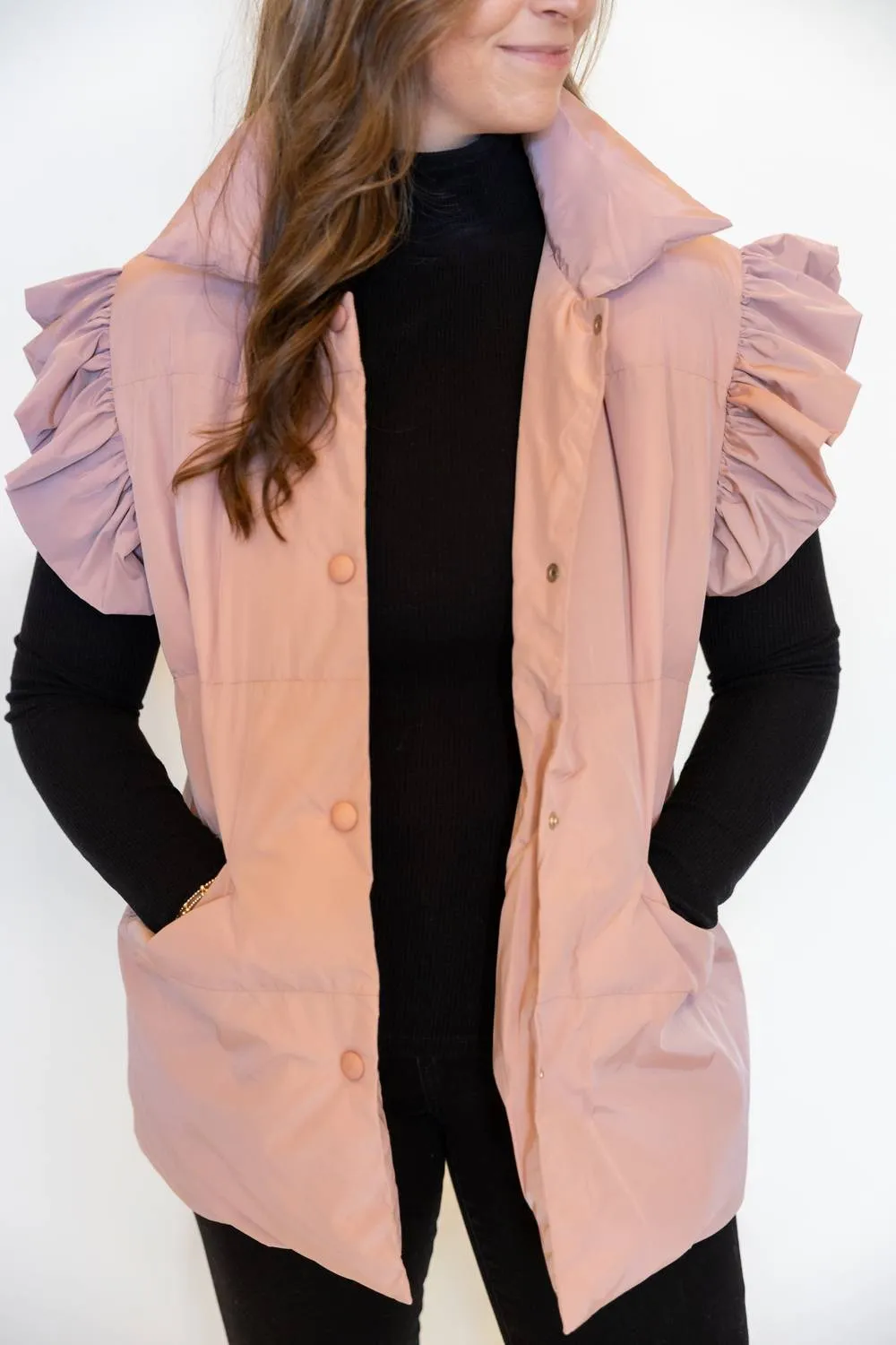 The Perfect Puffer Vest In Pink