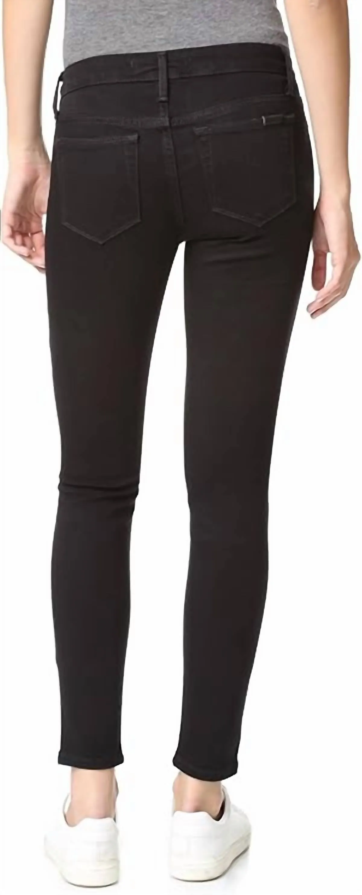 The Vixen Sassy Straight Ankle Stretch Denim Skinny Jeans In Reagan Black
