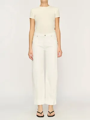Thea Boyfriend Relaxed Tapered Jean In White