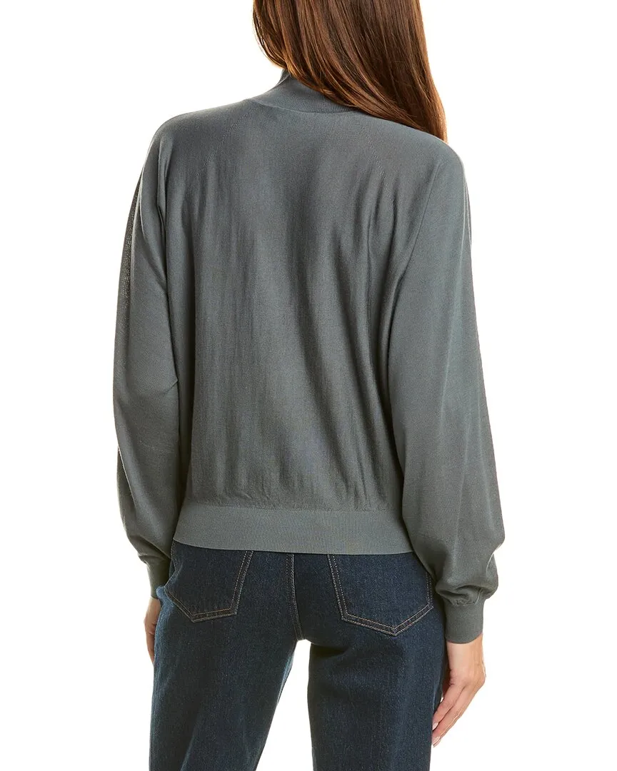 Theory Blouson Turtleneck Wool-Blend Sweater