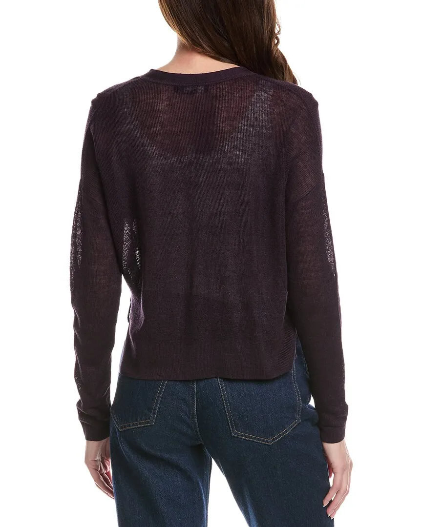 Theory Hanelee Linen-Blend Cardigan