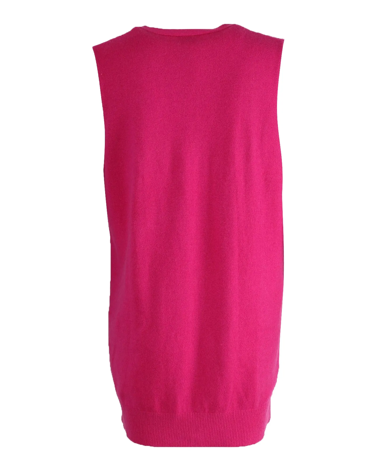 Theory Sleeveless Cardigan in Pink Wool