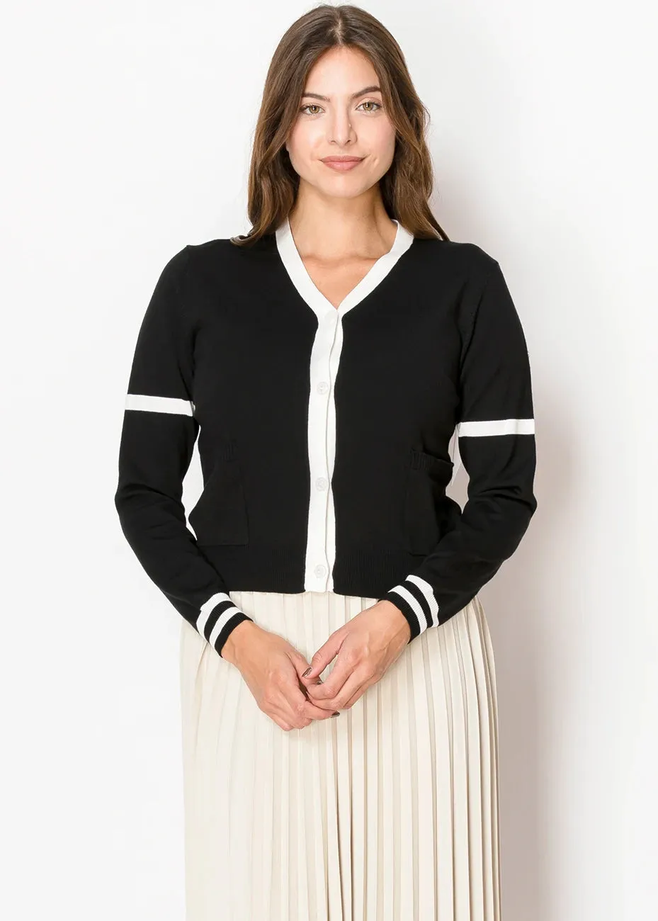 Timeless Contrast Cardigan