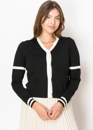 Timeless Contrast Cardigan