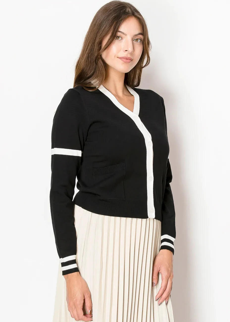 Timeless Contrast Cardigan