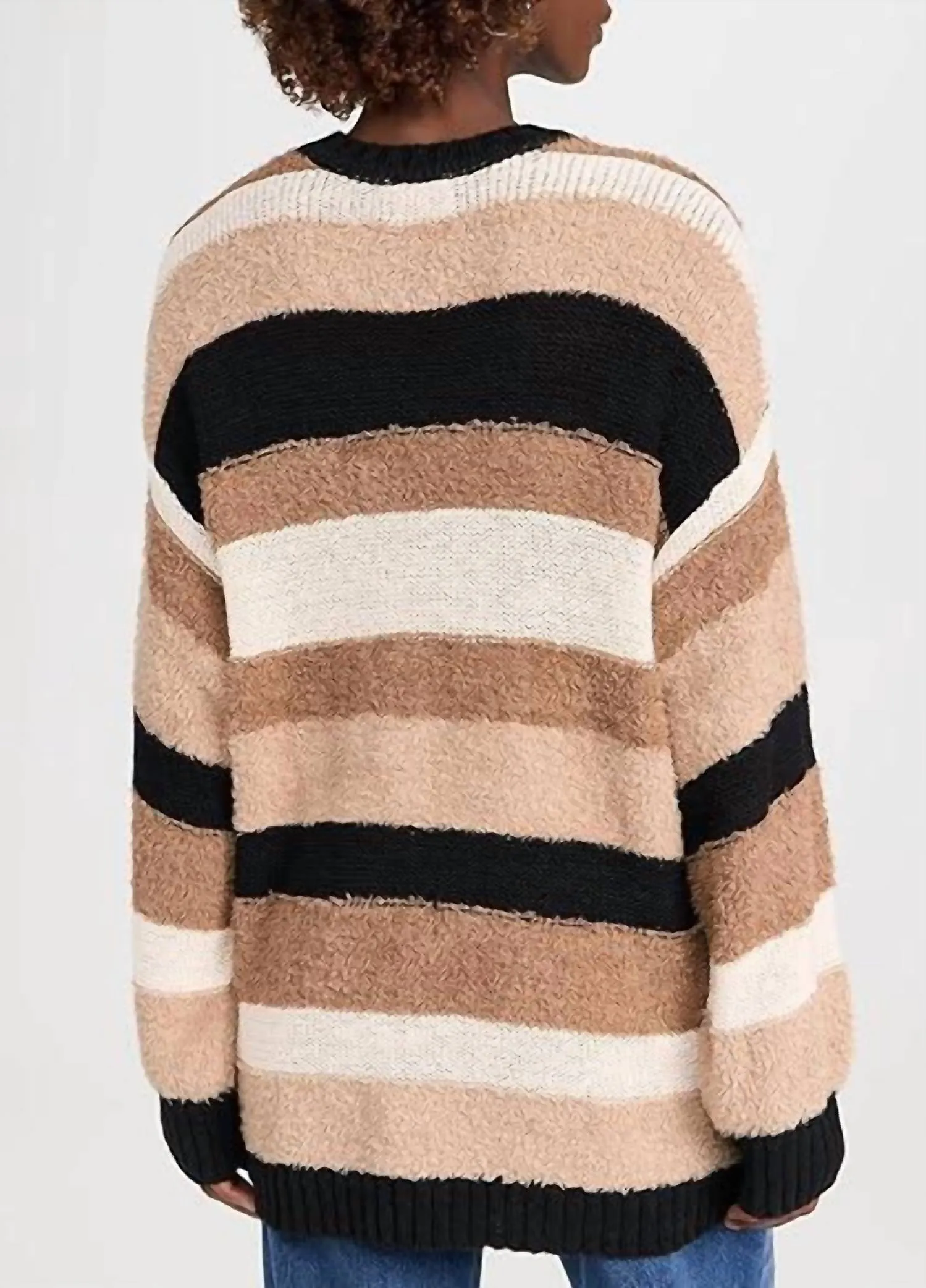 Timothy Tunic Sweater In Neutral Stripe