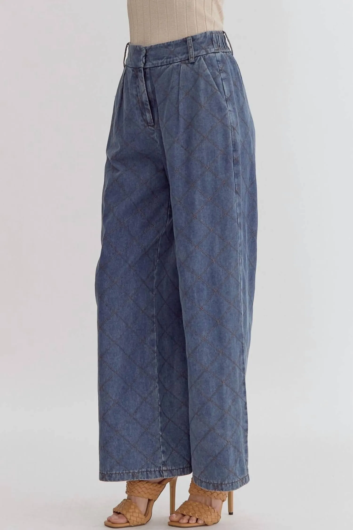 Top Stitch Jean In Denim Blue