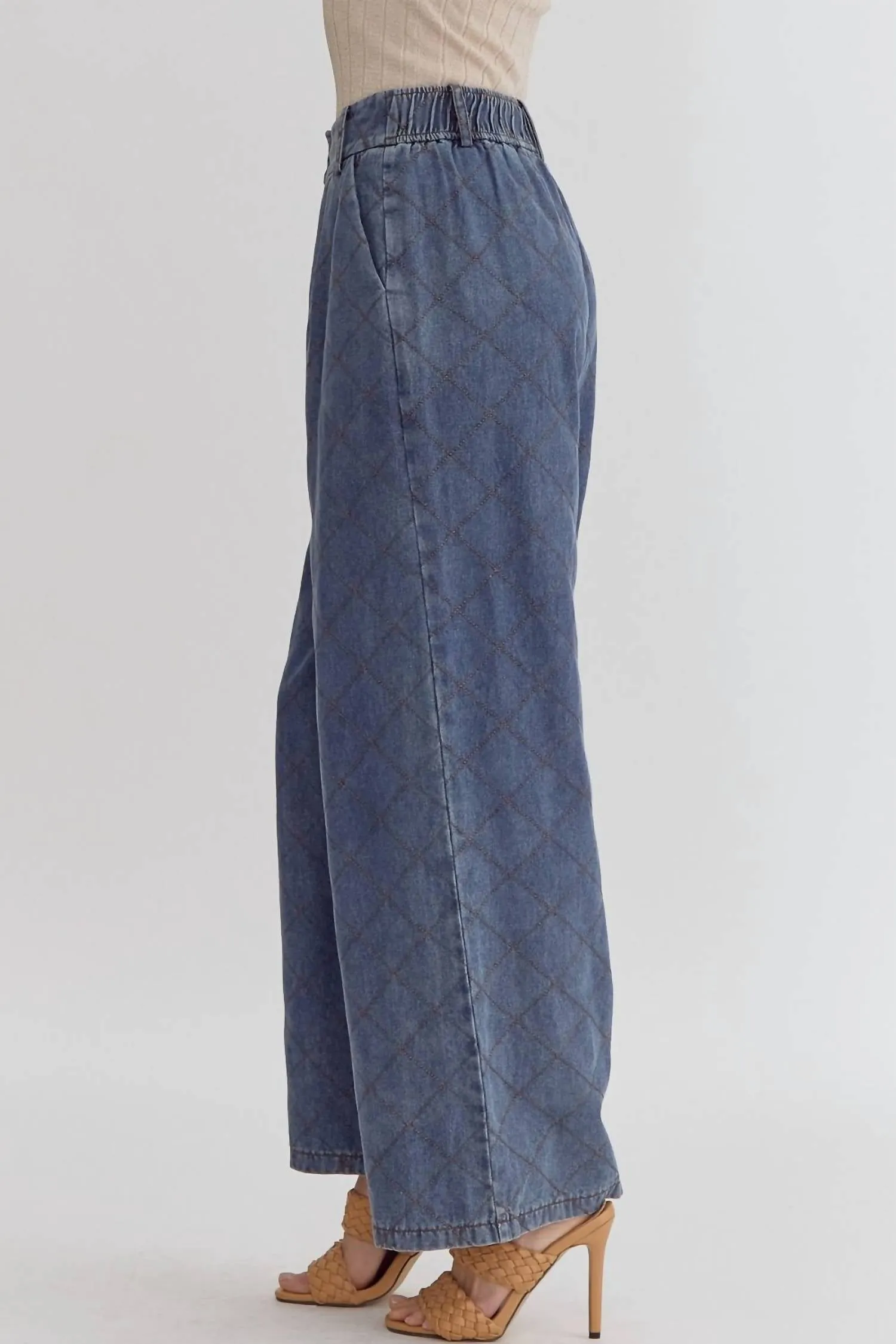 Top Stitch Jean In Denim Blue