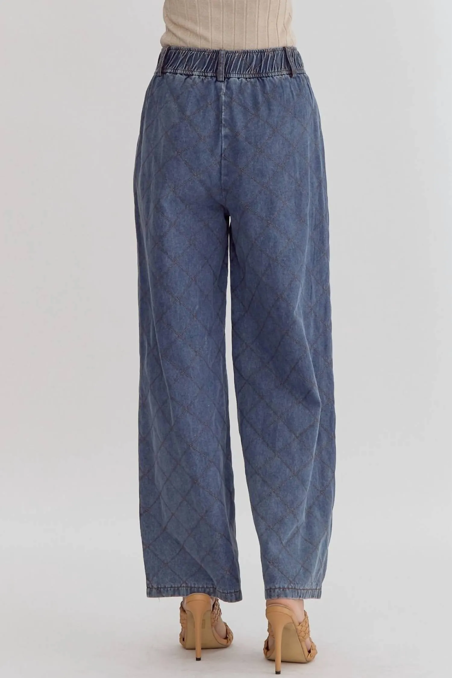 Top Stitch Jean In Denim Blue