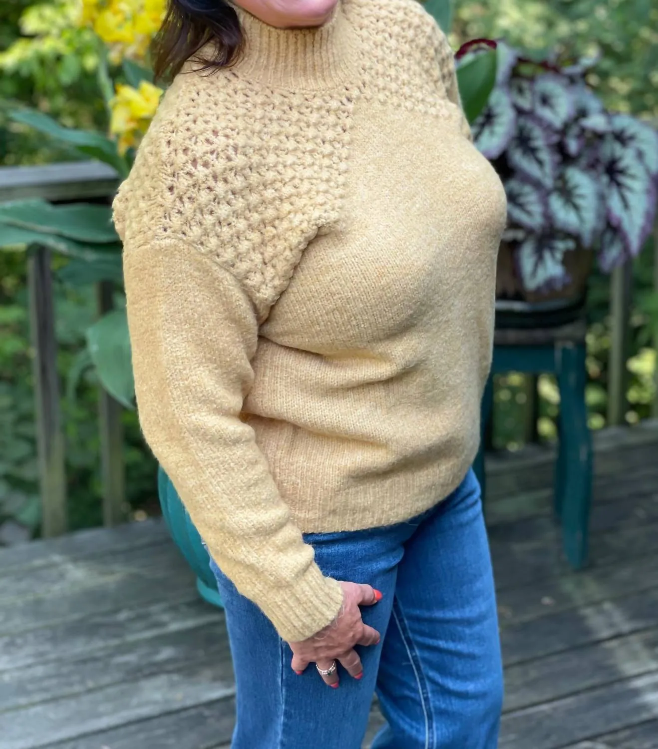Turtleneck Sweater In Mustard