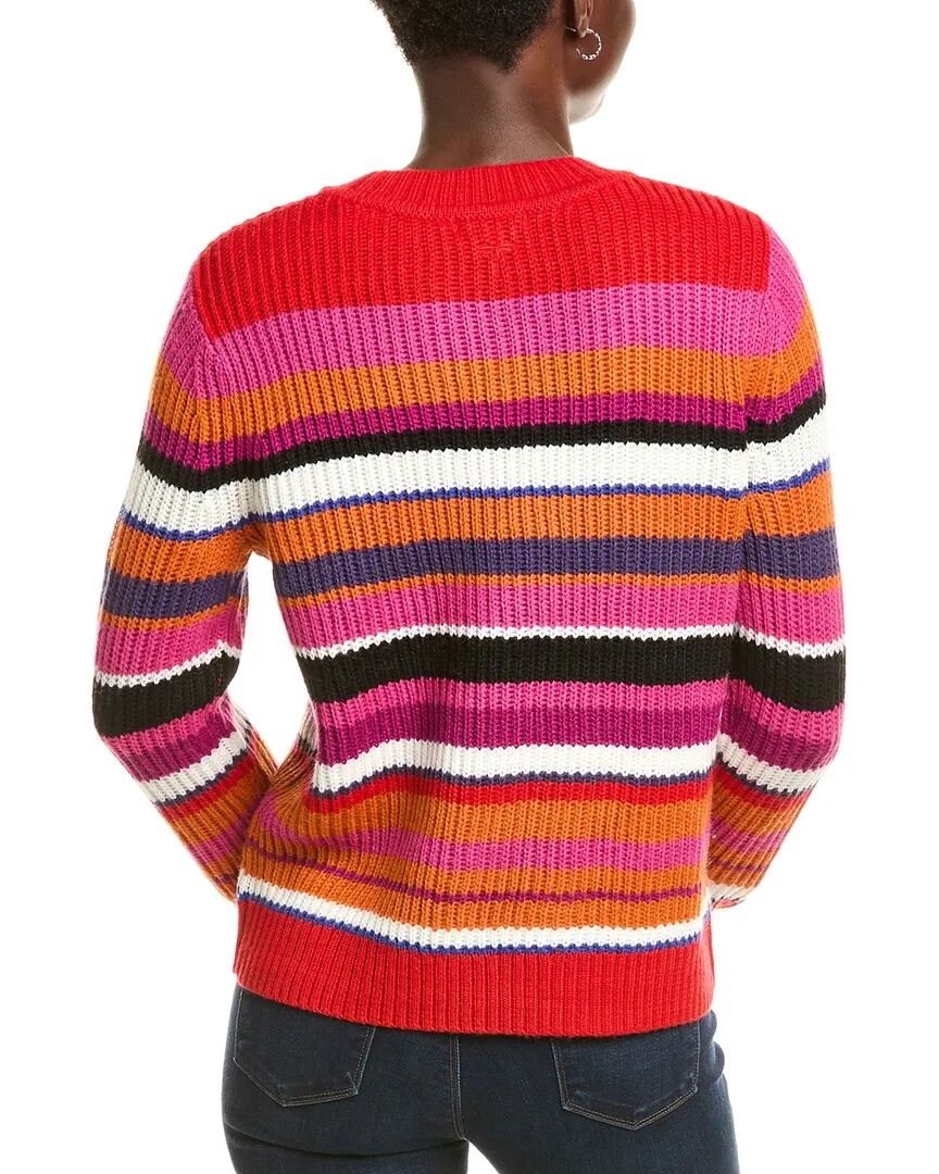 tyler böe Drop Mock Stripe Wool-Blend Sweater