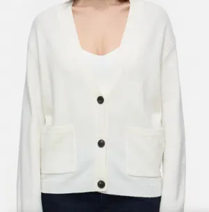 V-Neck Cardigan In Ivory