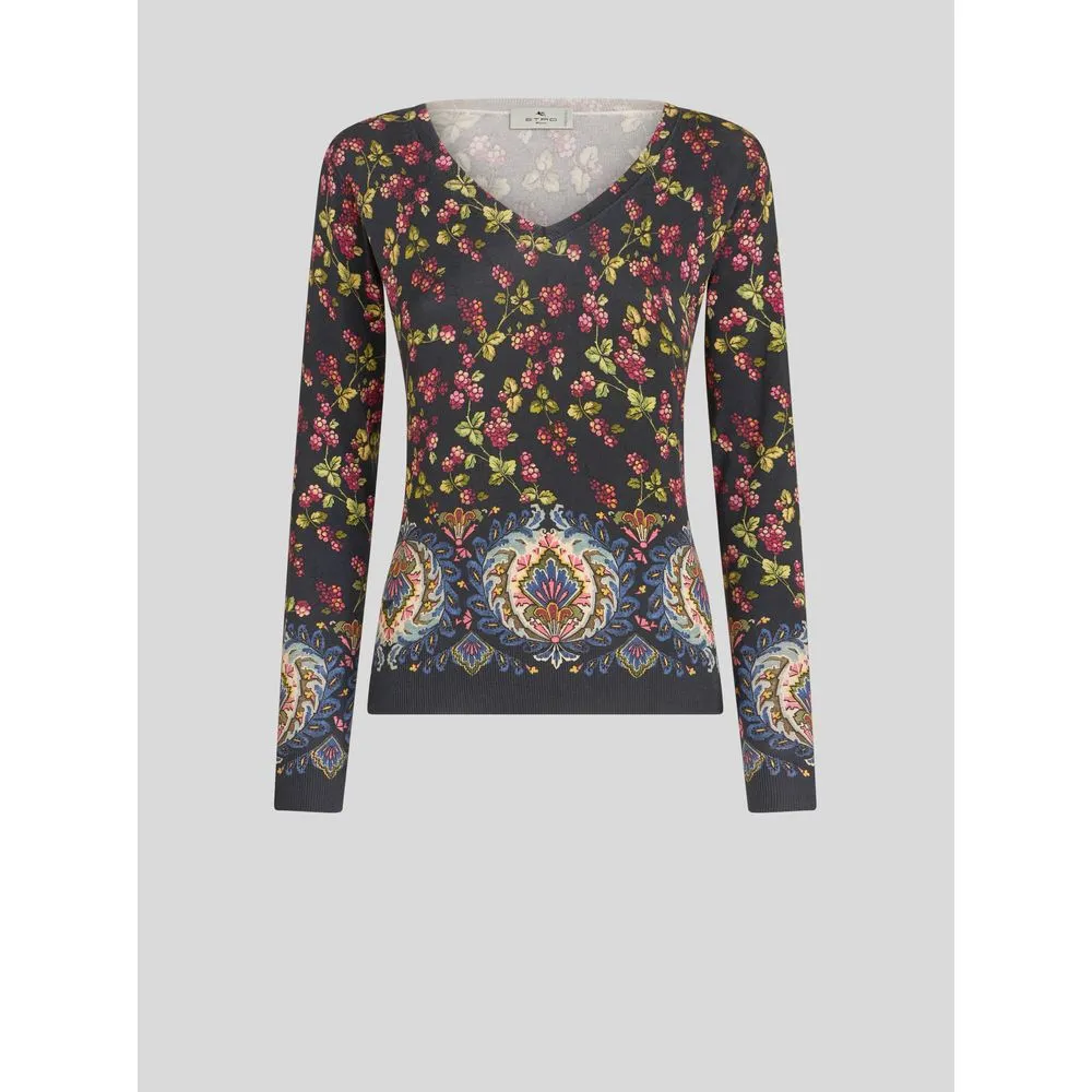 V-NECK PRINTED JUMPER