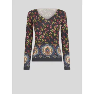 V-NECK PRINTED JUMPER