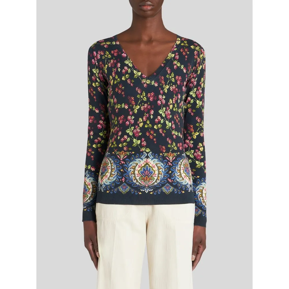V-NECK PRINTED JUMPER