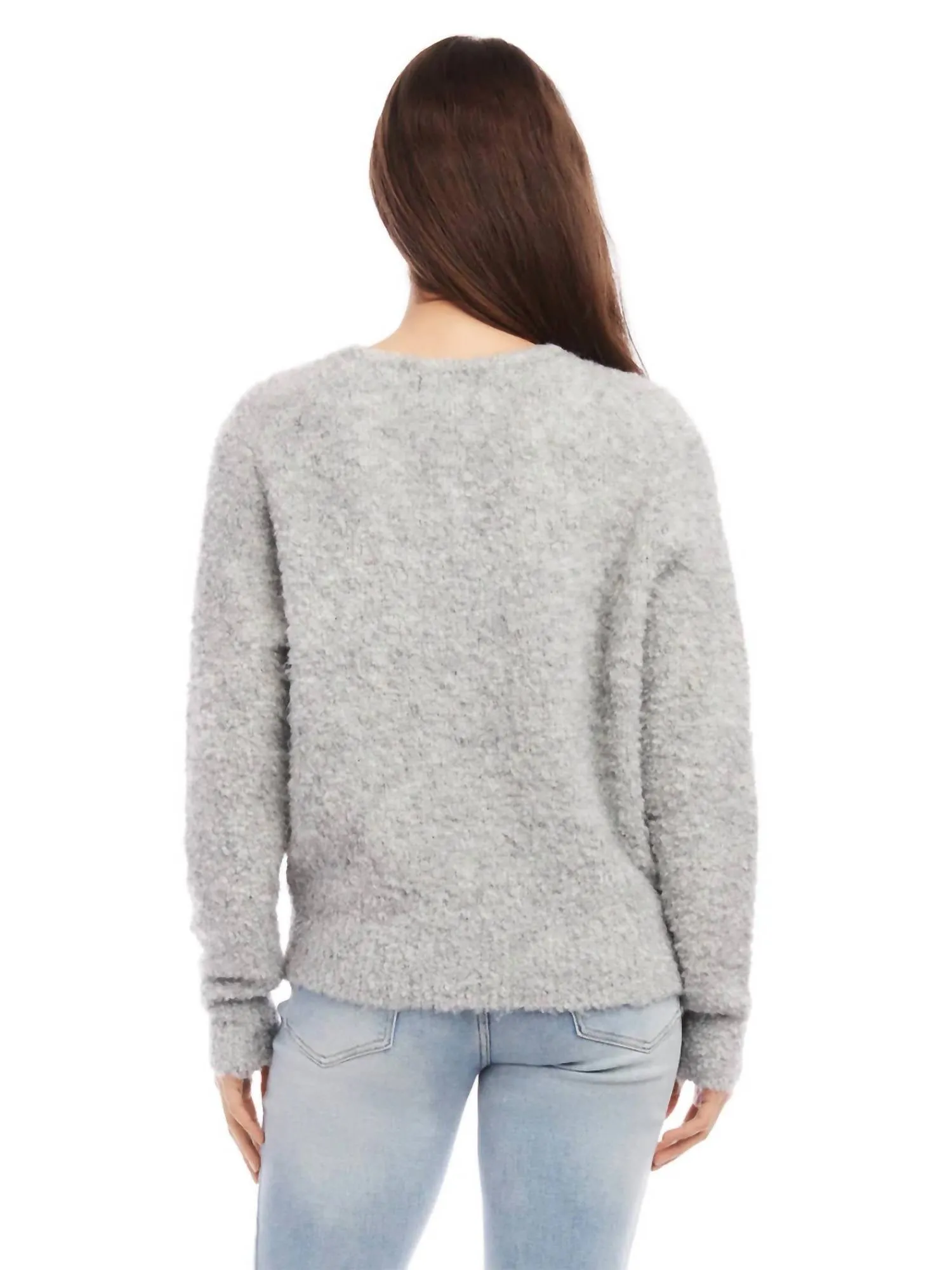V-Neck Sweater In Grey