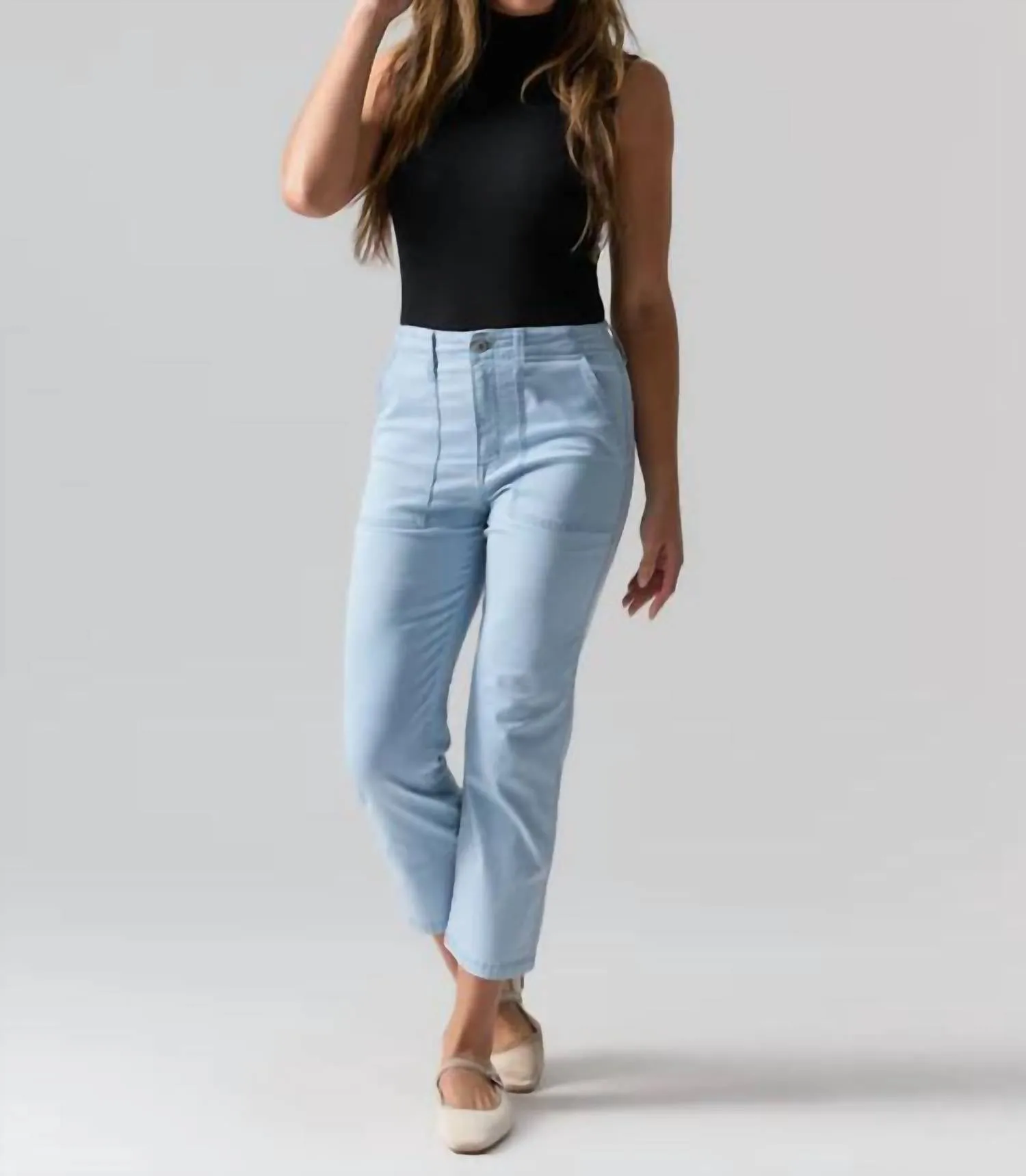 Vacation Crop Pant In Ultra Pale