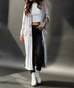 Velvet Duster In Light Pink