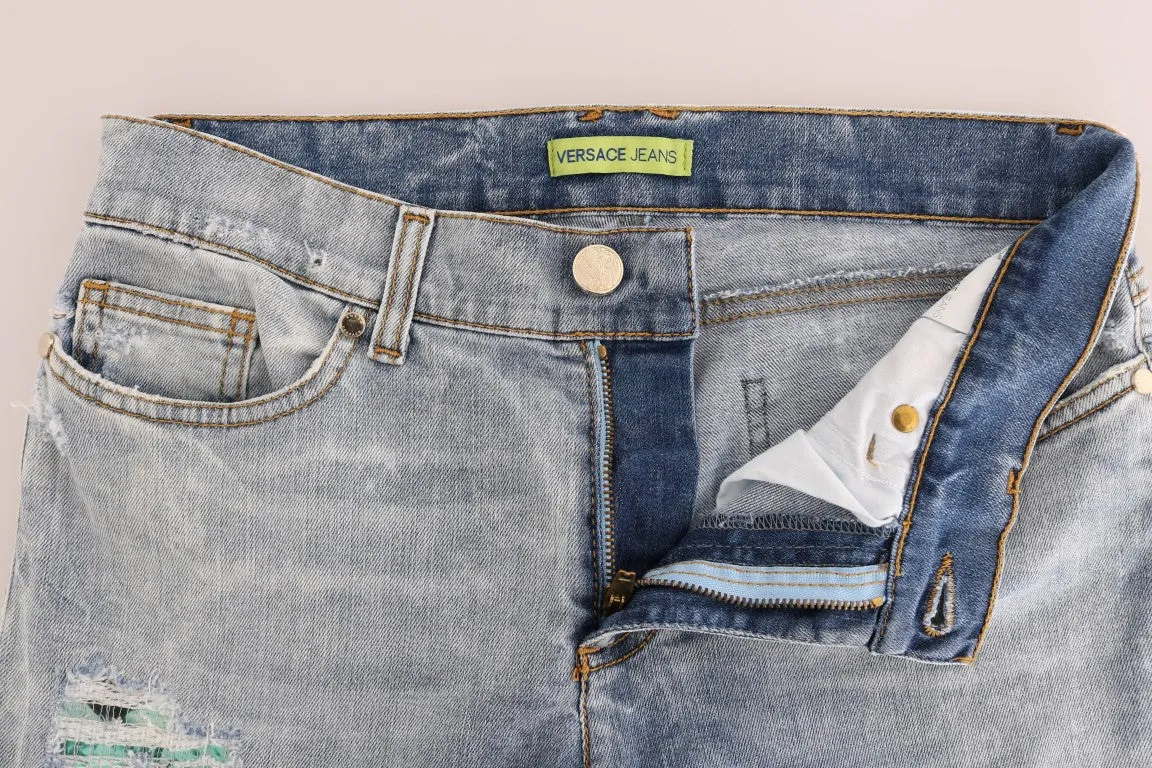 Versace Jeans Chic  Torn Slim Fit Women's Jeans