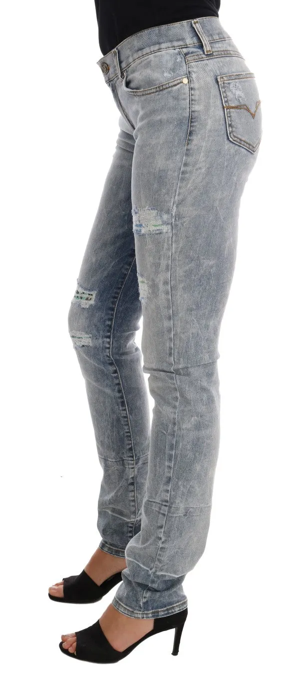 Versace Jeans Chic  Torn Slim Fit Women's Jeans