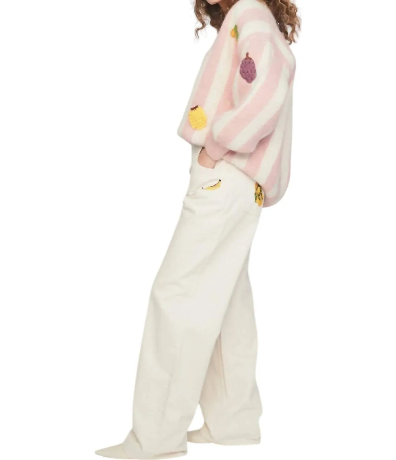 Villa Oversized Knit Jumper In Pink