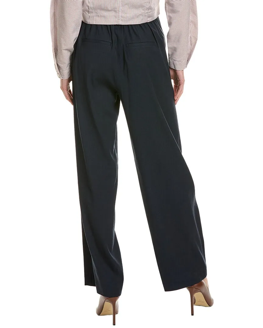 Vince Straight Leg Pull-On Linen-Blend Pant