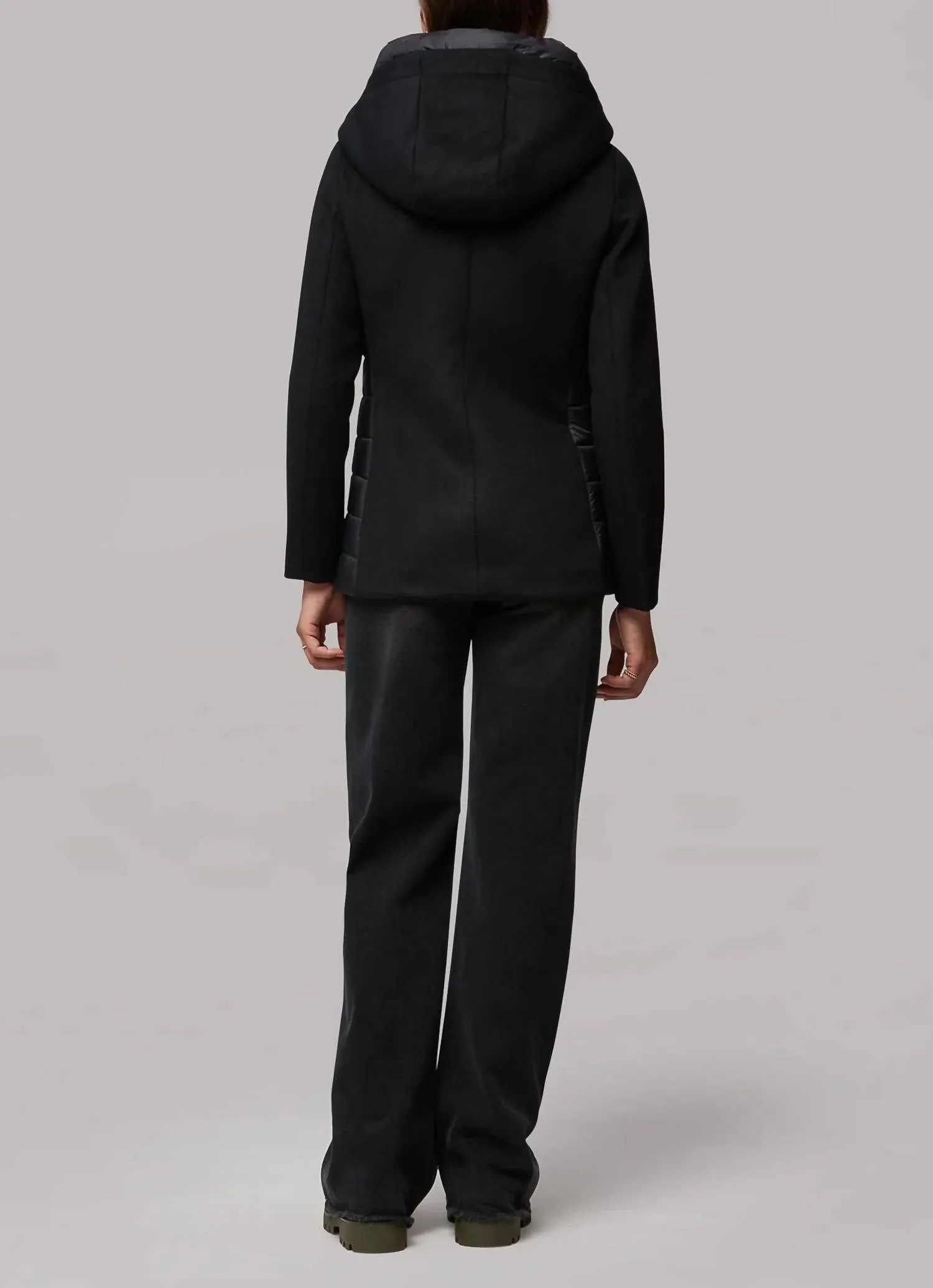 Viviana Mixed Media Jacket In Black