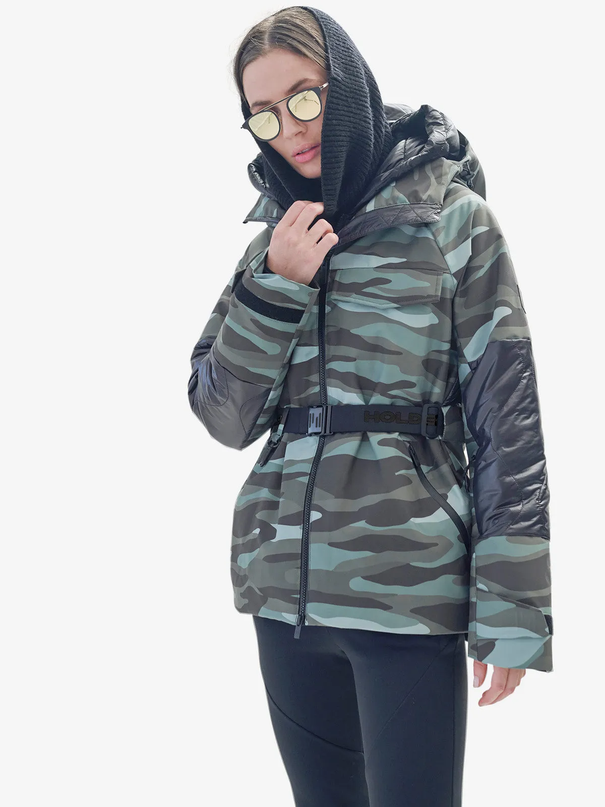 W BELTED PARKA - Zea Camo