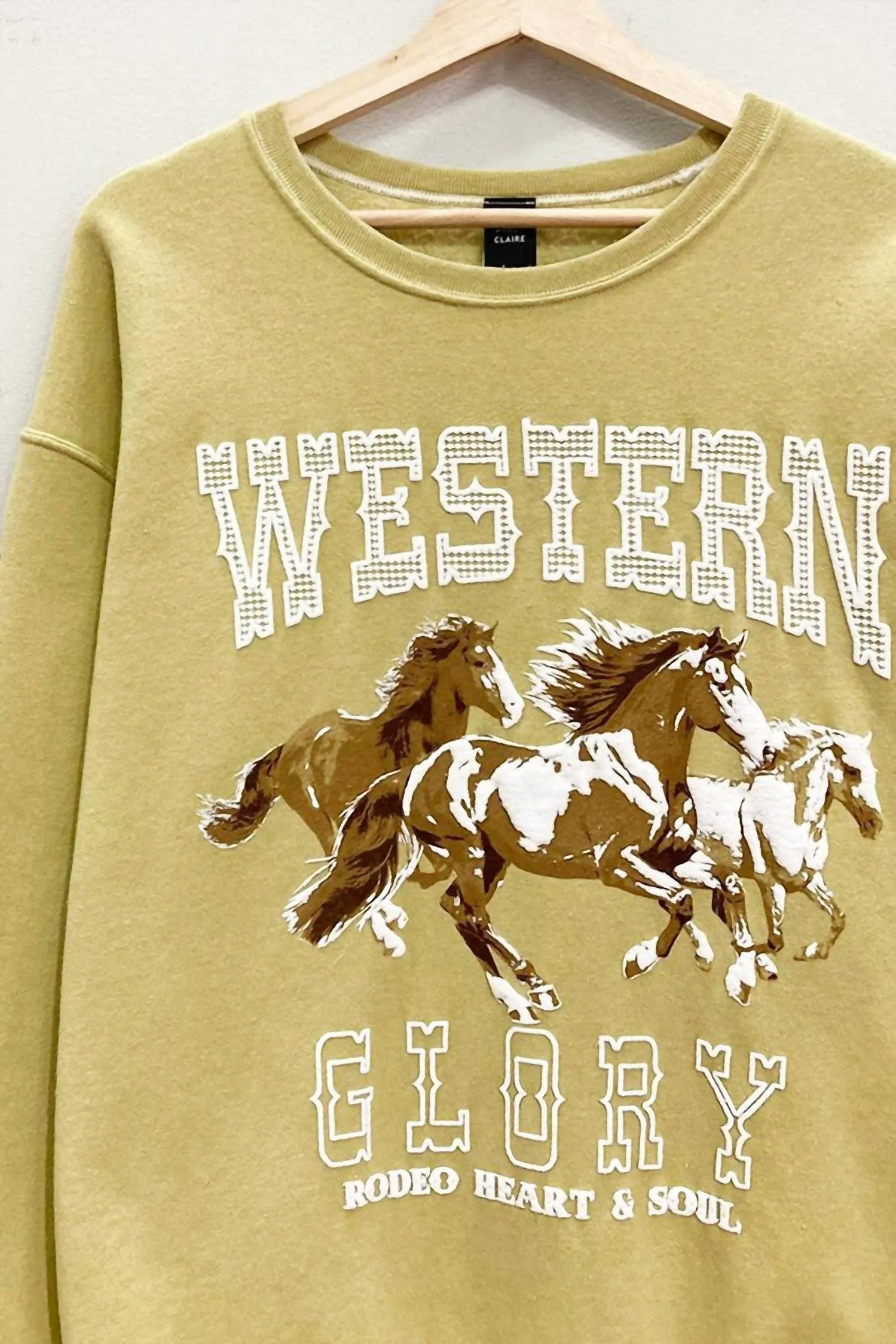 Western Glory Sweatshirt In Golden Flax