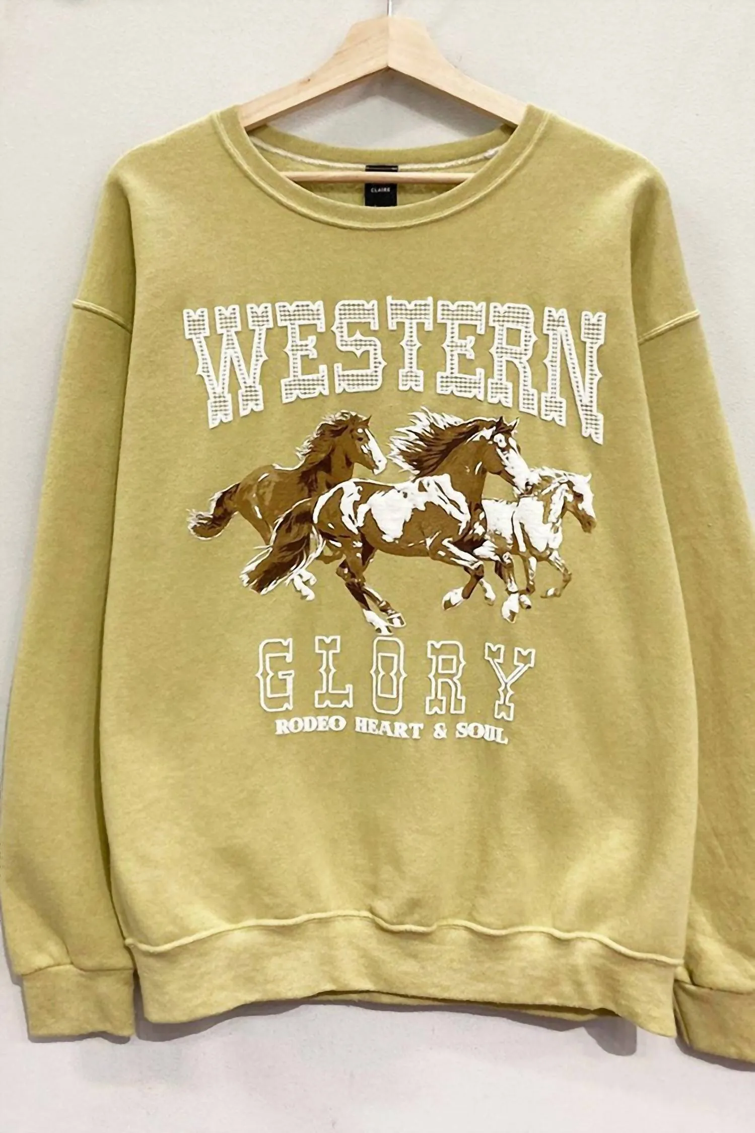 Western Glory Sweatshirt In Golden Flax
