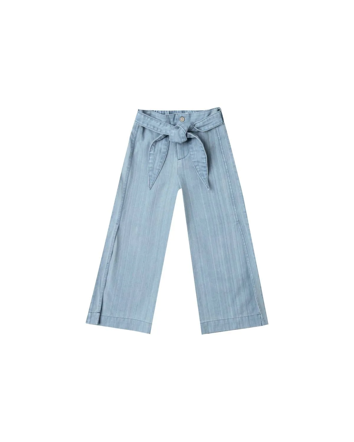 Wide Leg Pant In Dusty Blue