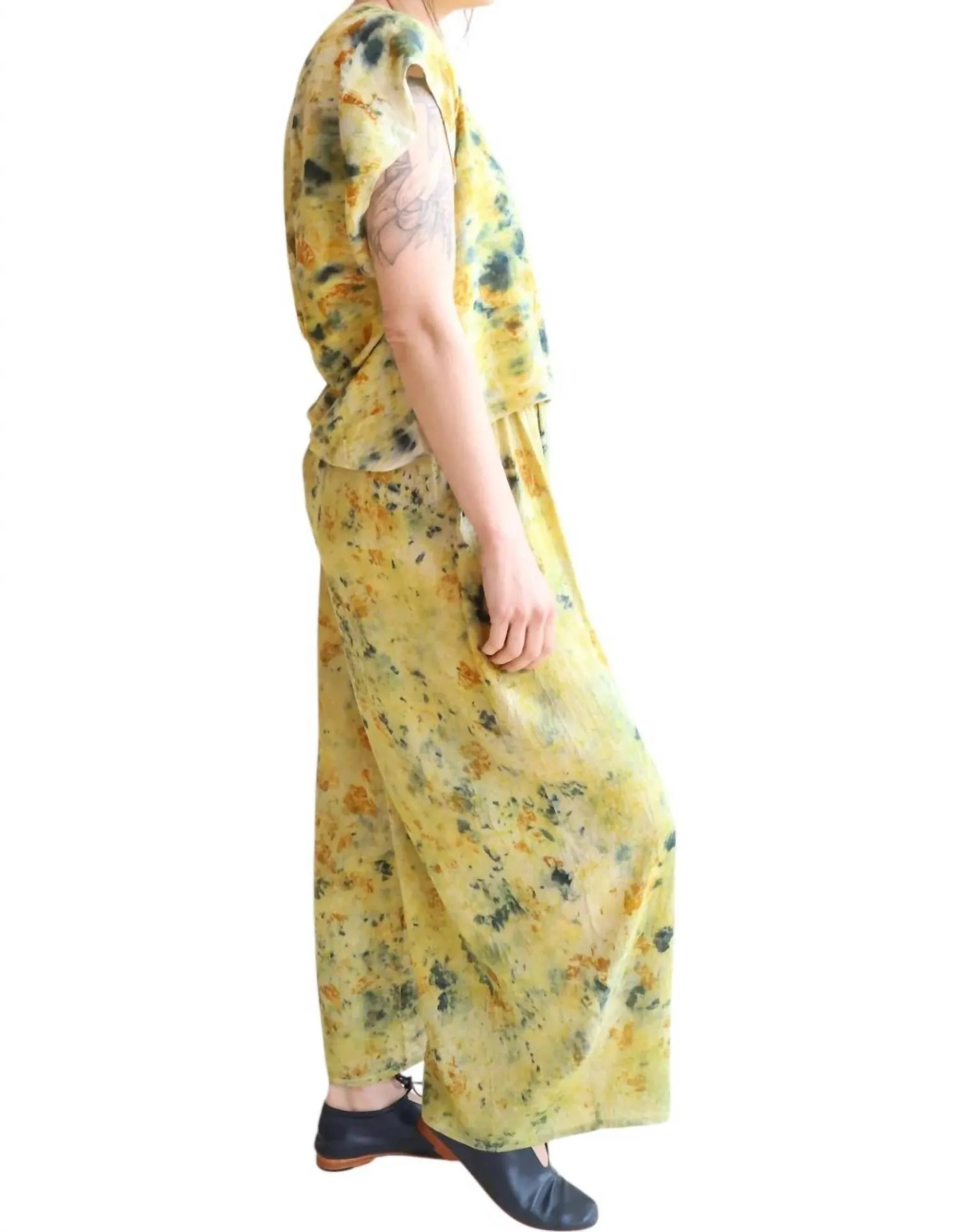 Wide Pants In Bundle Plant Dye