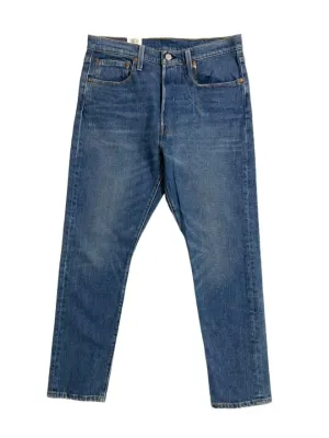 Women's 501 Taper Mid Rise Denim Ankle Jeans In Blue