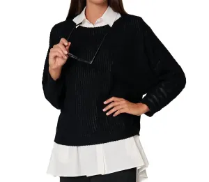 Women's Cozy Chic Pullover In Black