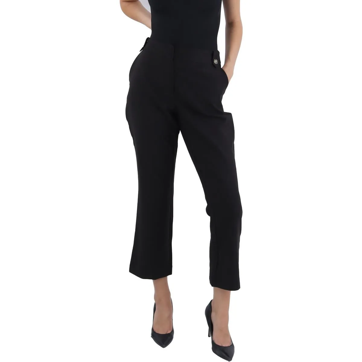 Womens Embellished Dressy Cropped Pants