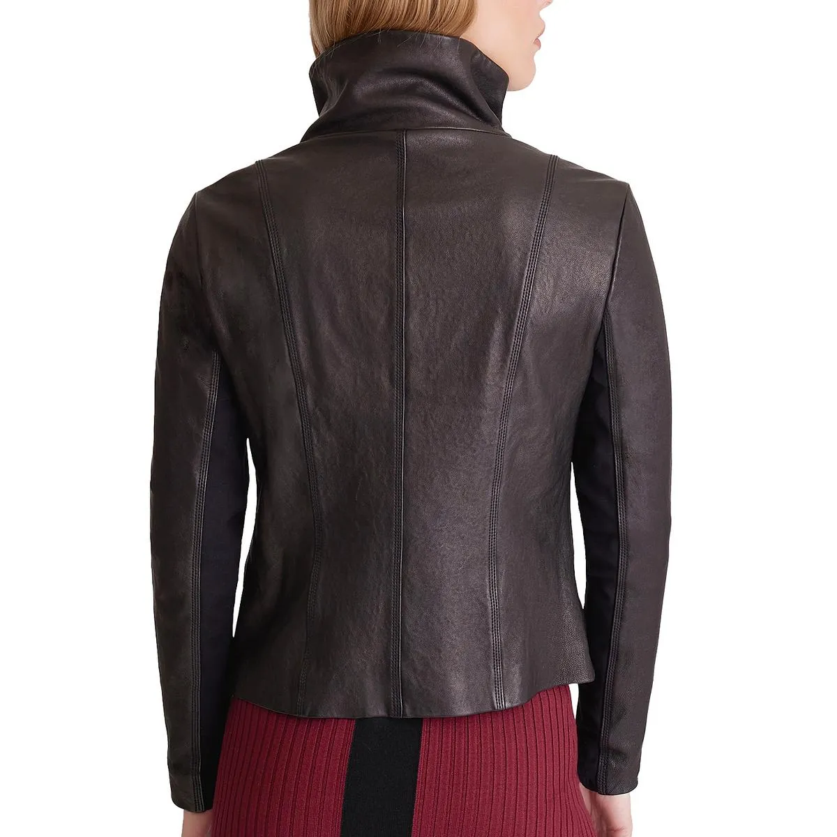 Womens Faux Leather Heavy Motorcycle Jacket