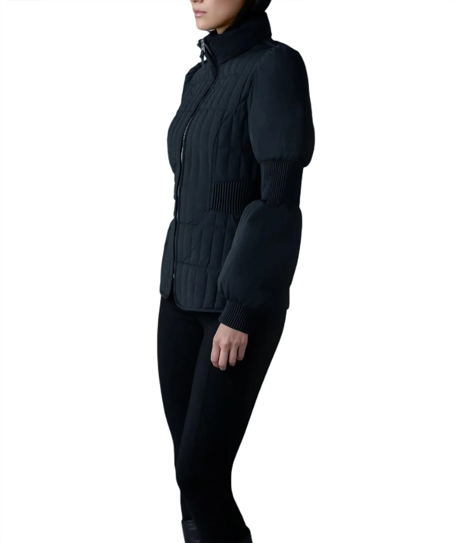 Women's Felicia Quilted Lightweight Down Jacket Coat In Black