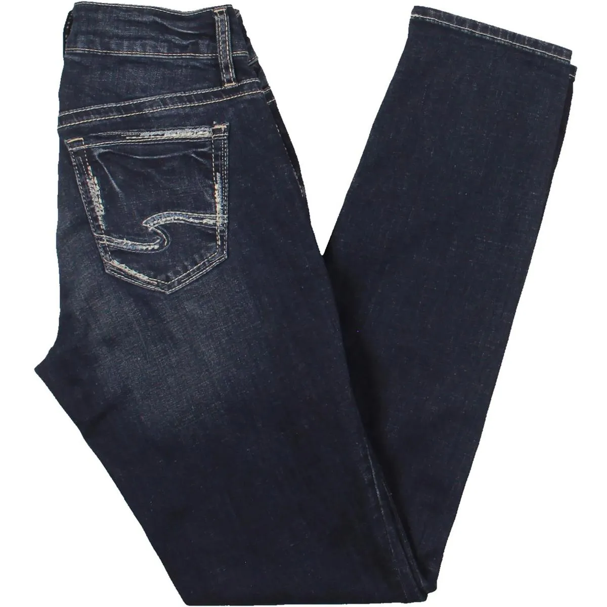Womens High Rise Slim-Leg Boyfriend Jeans